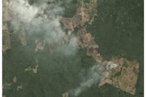 Satellite Images of Burning Amazon Forests